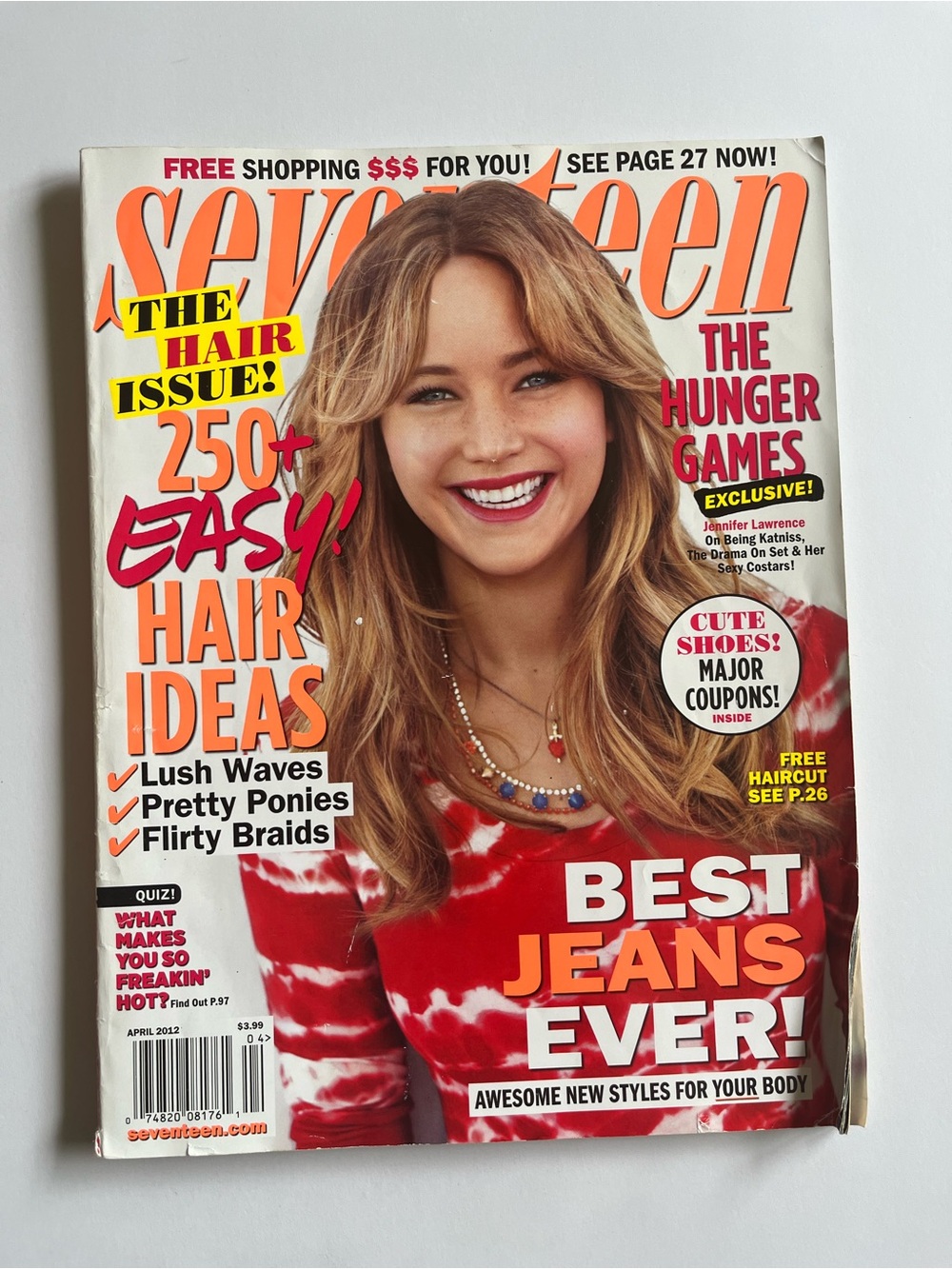 Seventeen Magazine April 2012 - Jennifer Lawrence Cover